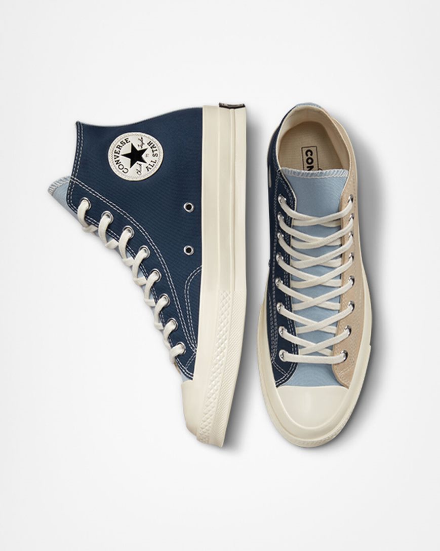 Tenisi Inalti Dama Converse Chuck 70 Tri-Panel Bleumarin | RO EYFZ0841